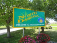 North Dakota sign at the visitors centre